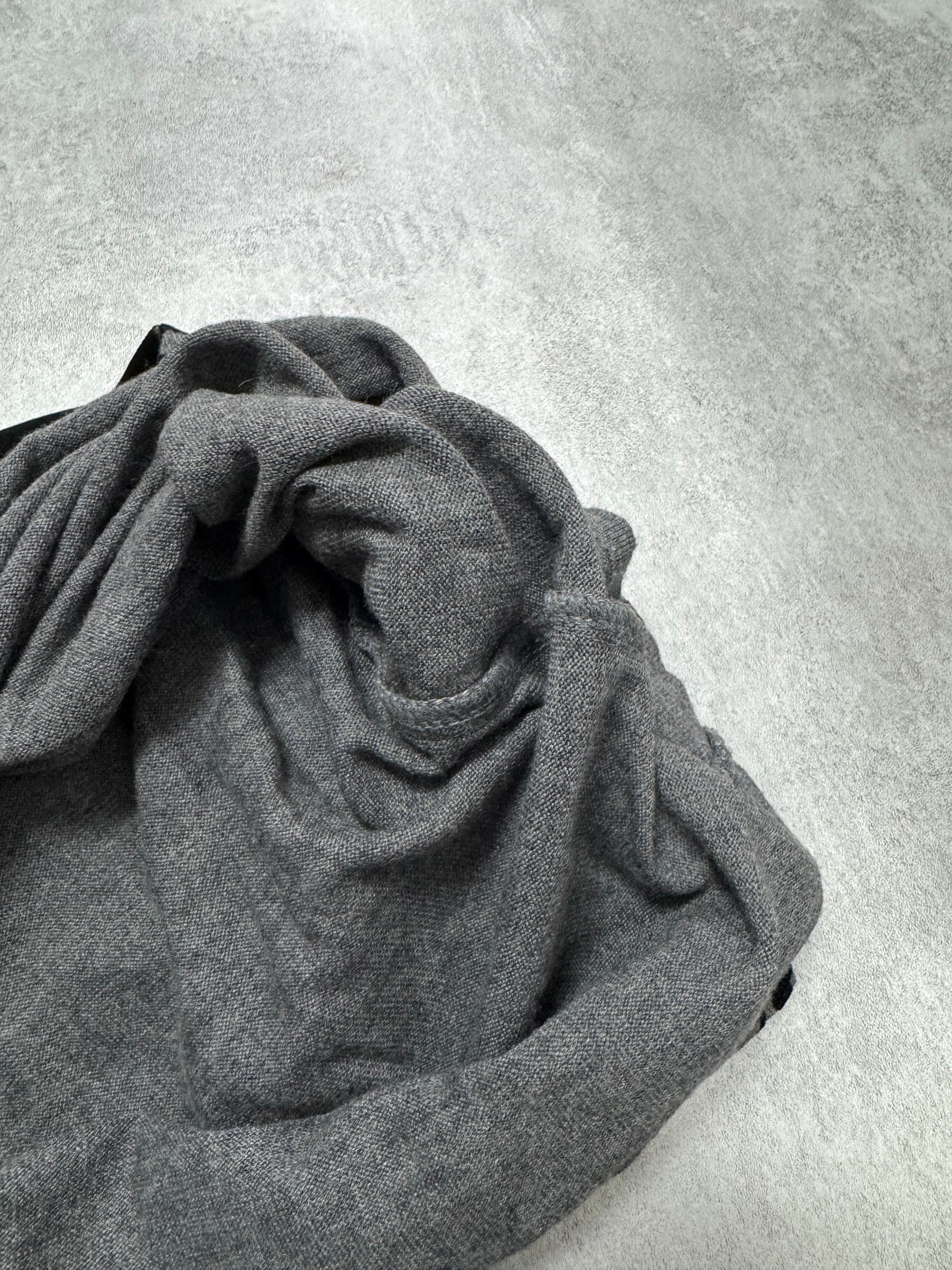 2000s Emporio Armani Abstract Skyscrapers Grey Sweater