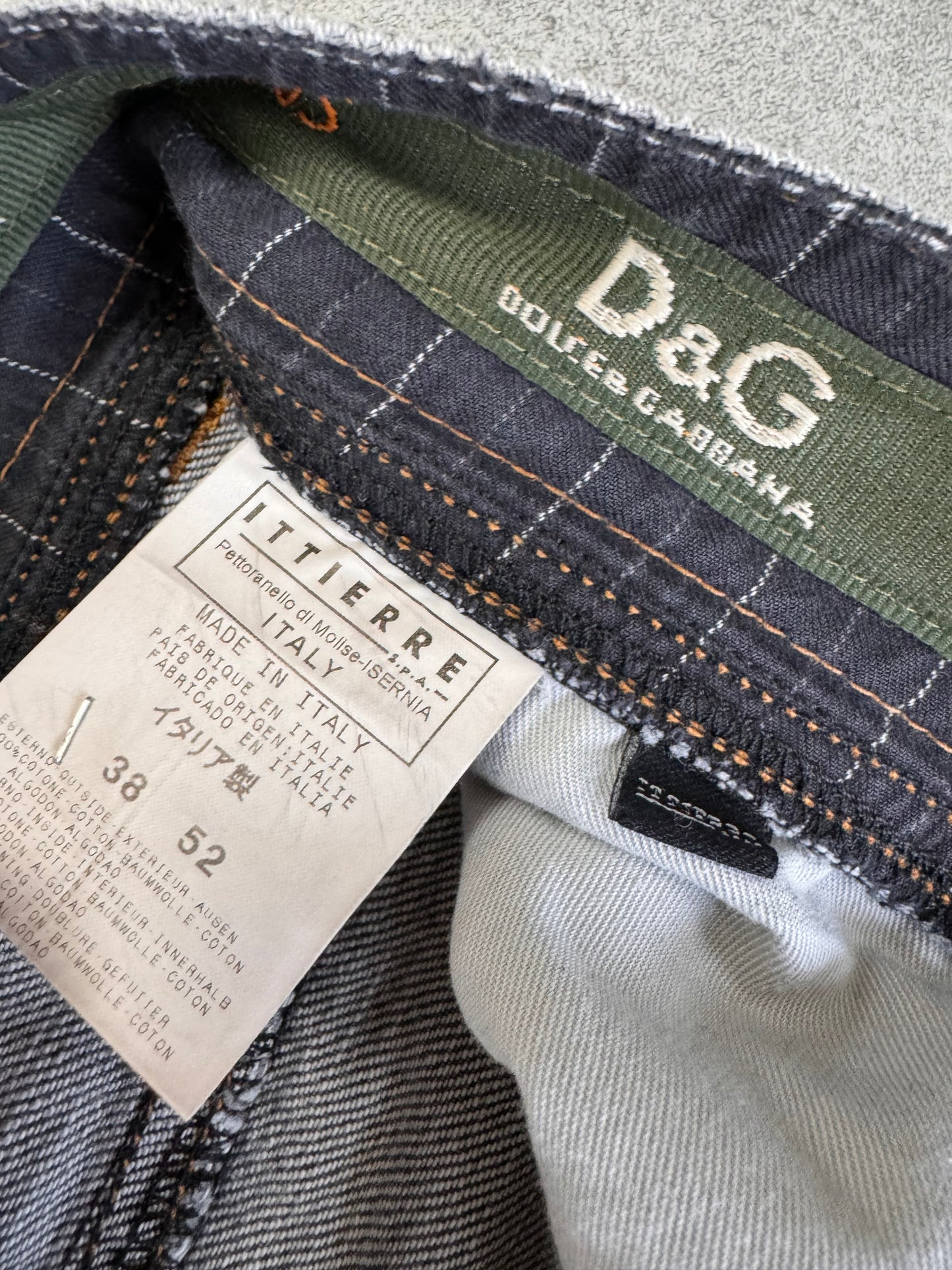 AW2003 Dolce & Gabbana Multi-Pocket Asymmetrical Carpenter Jeans (XL)