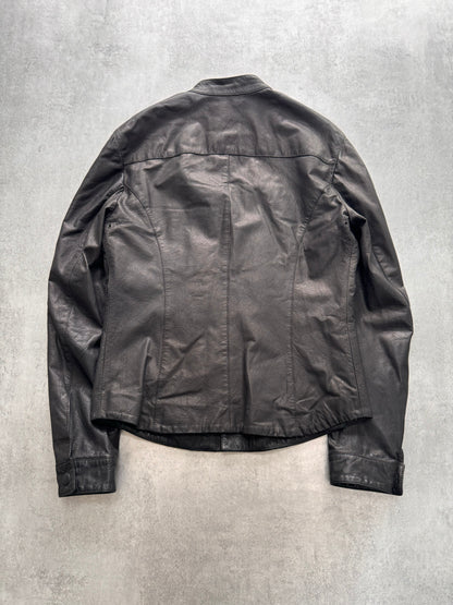 AW2011 Giorgio Armani Black Leather Jacket (XS/S)