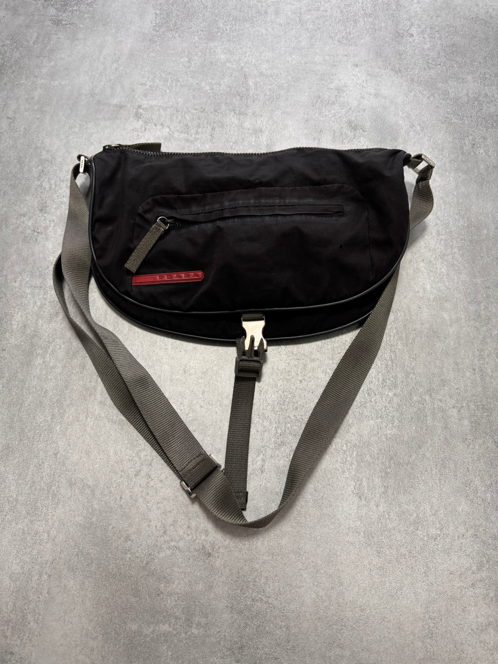 2000s Prada Luna Rossa Technical Nylon Shoulder Bag
