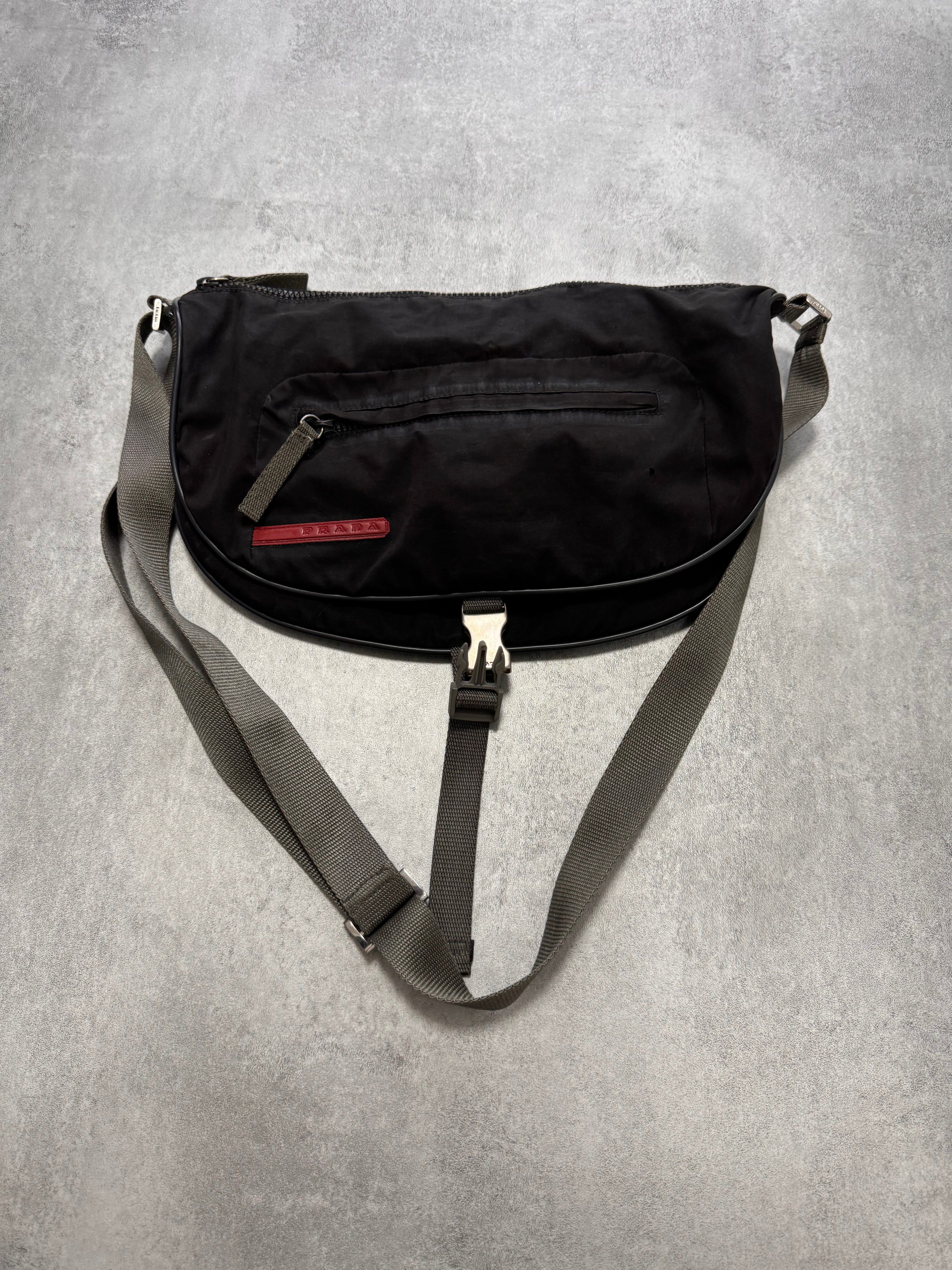 2000s Prada Luna Rossa Technical Nylon Shoulder Bag