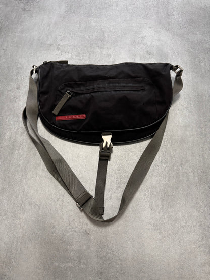 2000s Prada Luna Rossa Technical Nylon Shoulder Bag (OS)