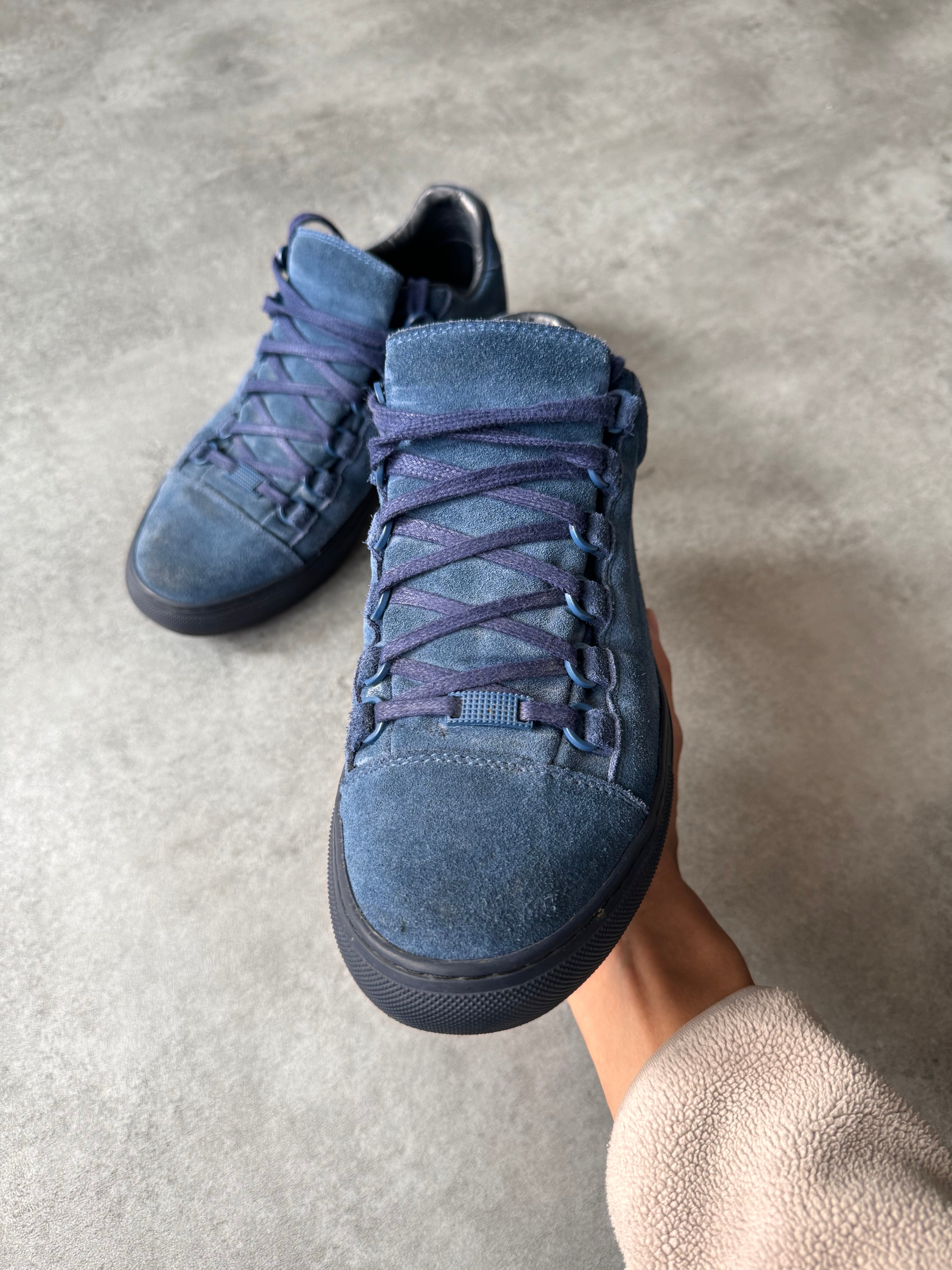 Balenciaga Arena Low Blue Suede Leather Sneakers – Dolce Vita Hub