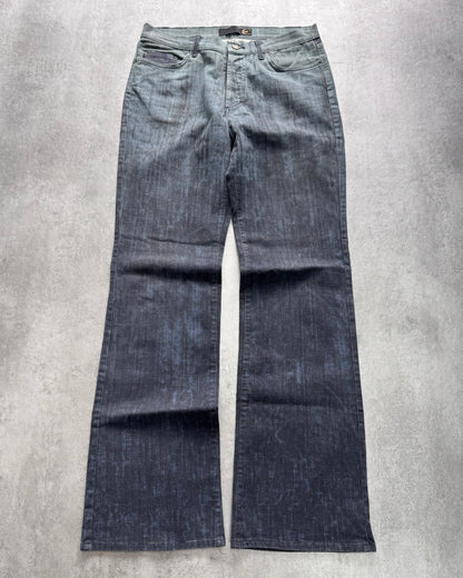 2000s Cavalli Elevation Disorder Blue Bootcut Pants (M/L)