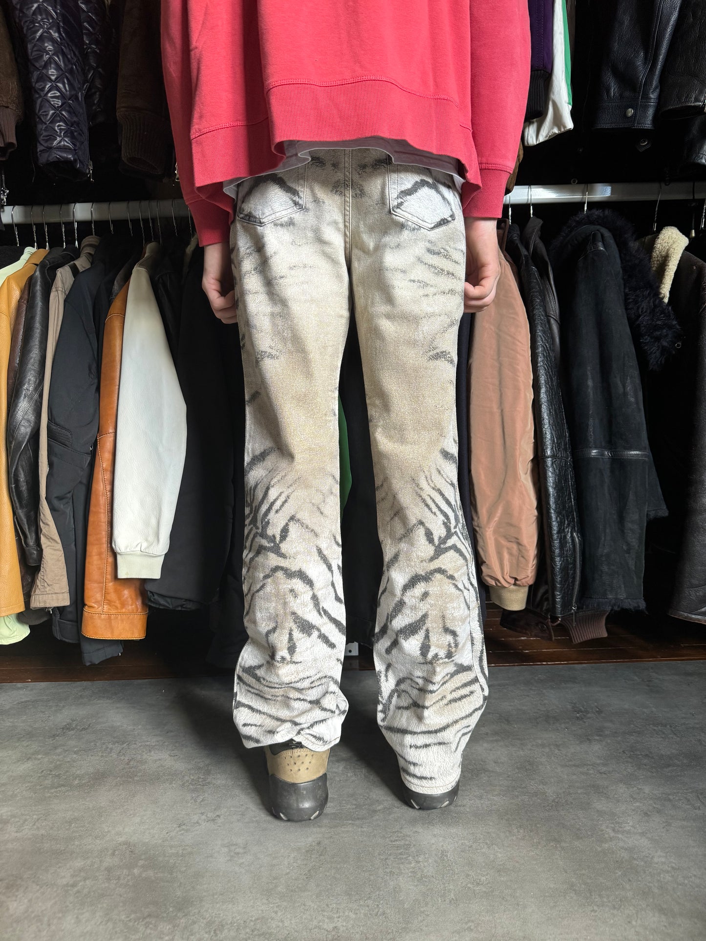 SS2002 Cavalli Zebra Camel Faded Pants (S) - 1