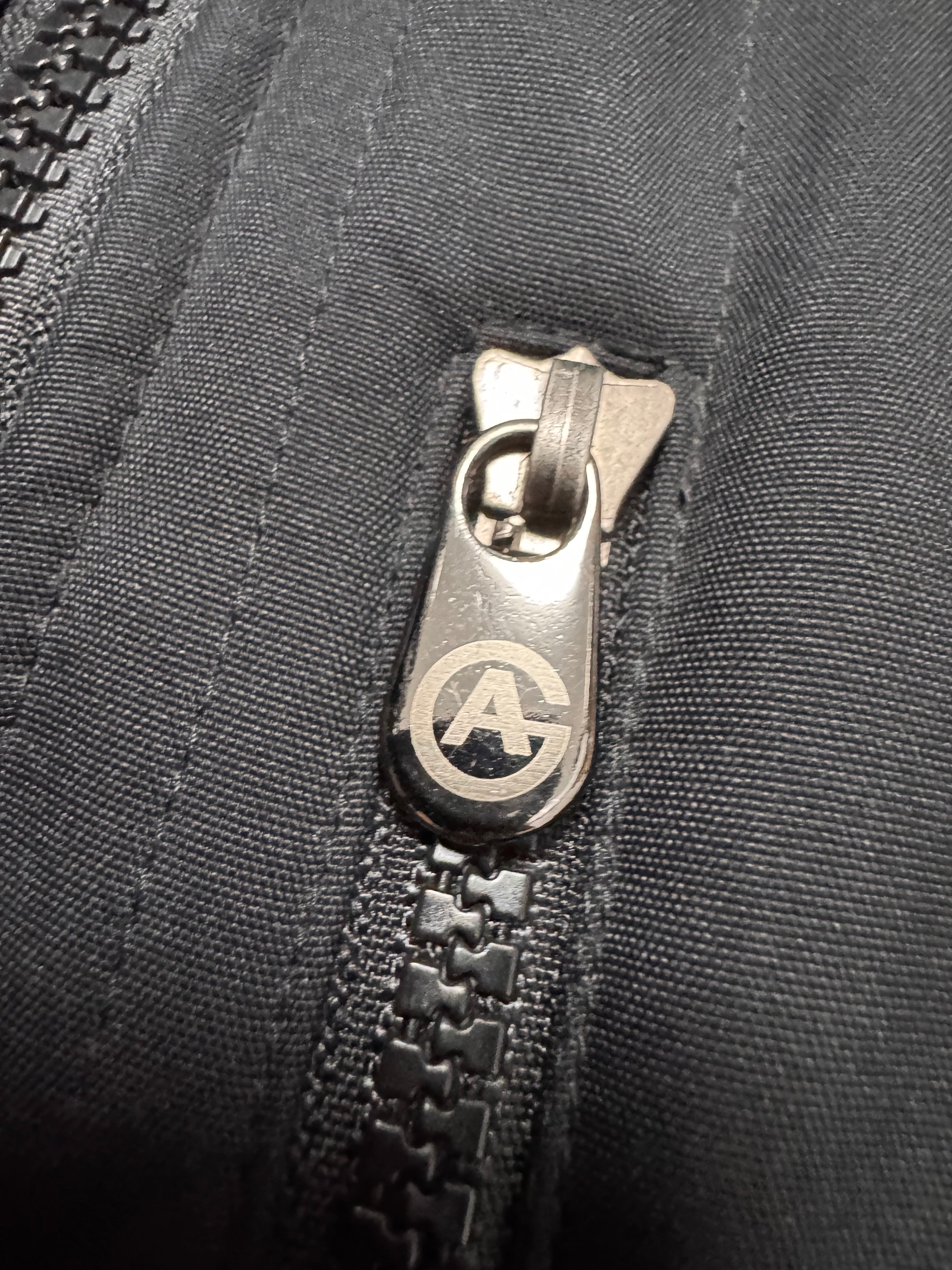 2000s Armani Padded Lines Black Coat