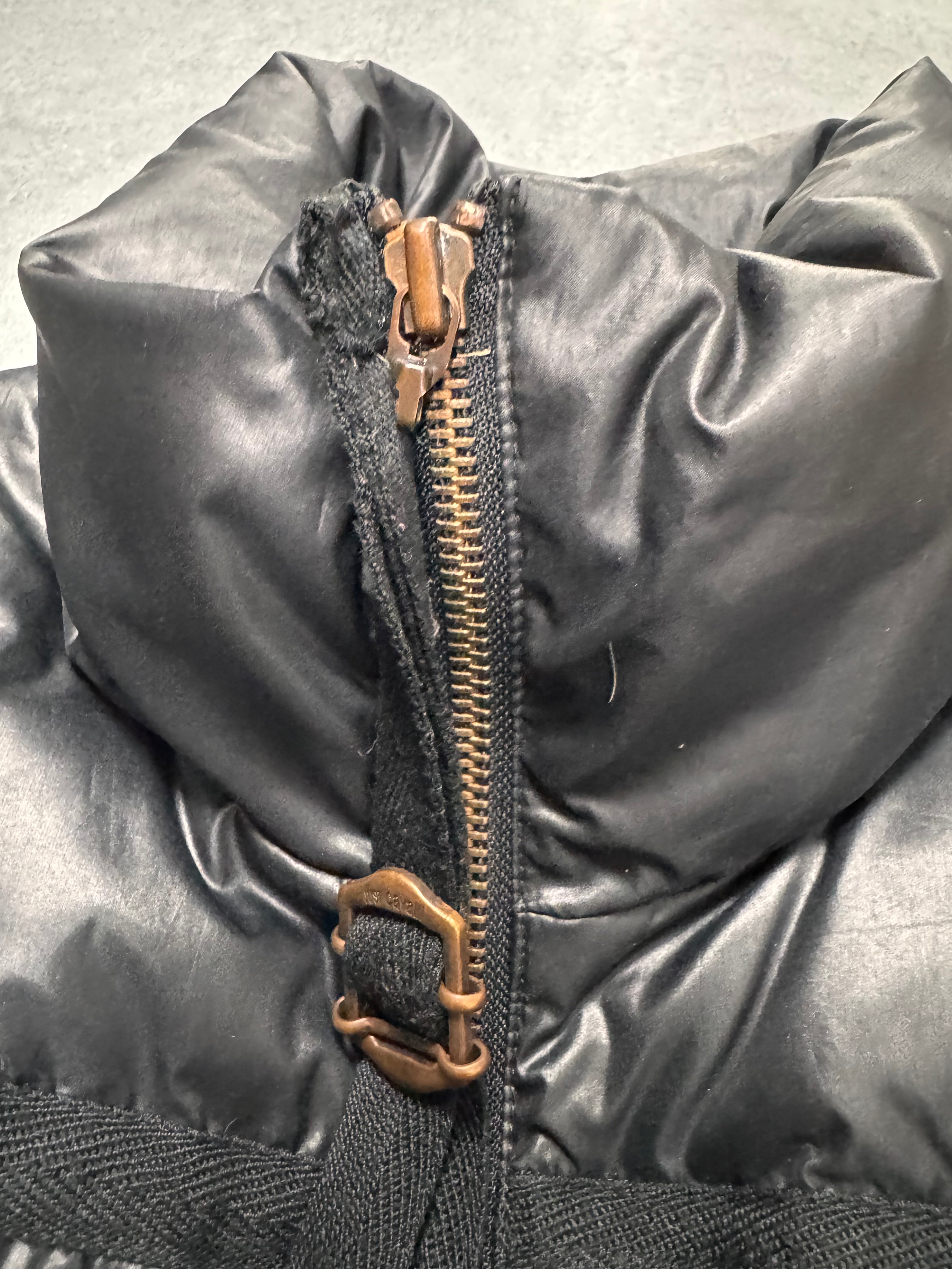 1990s Roberto Cavalli Parachute Bondage Puffer Black Jacket