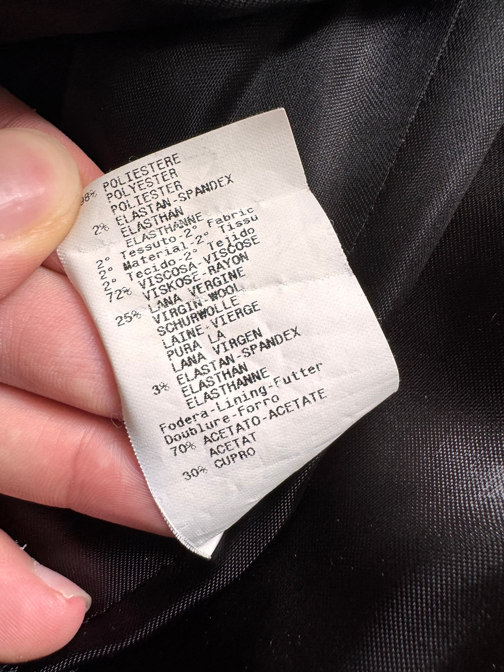 FW2008 Emporio Armani Black Screens Jacket