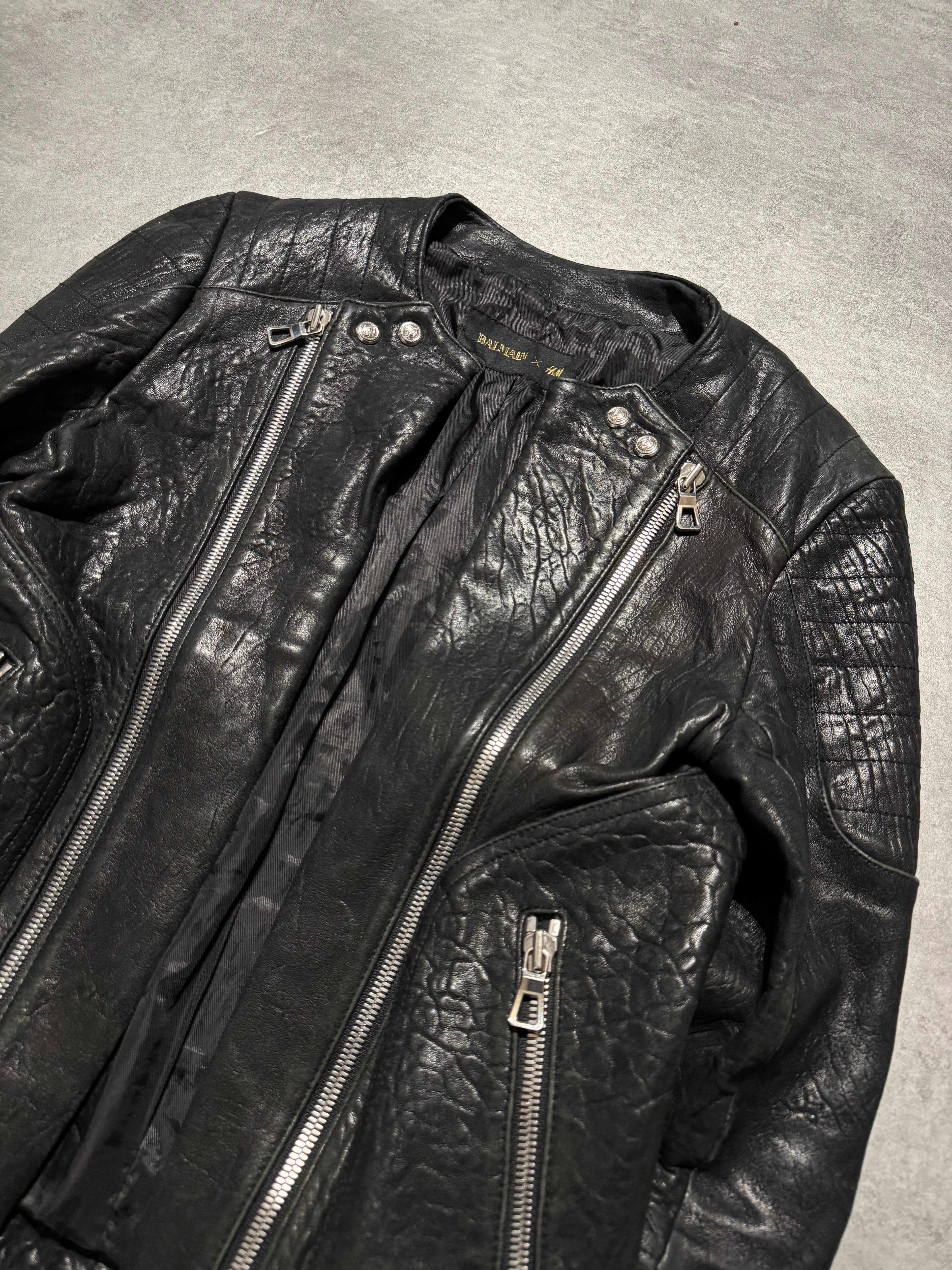 AW2015 Balmain x H&M Pure Biker Leather Jacket