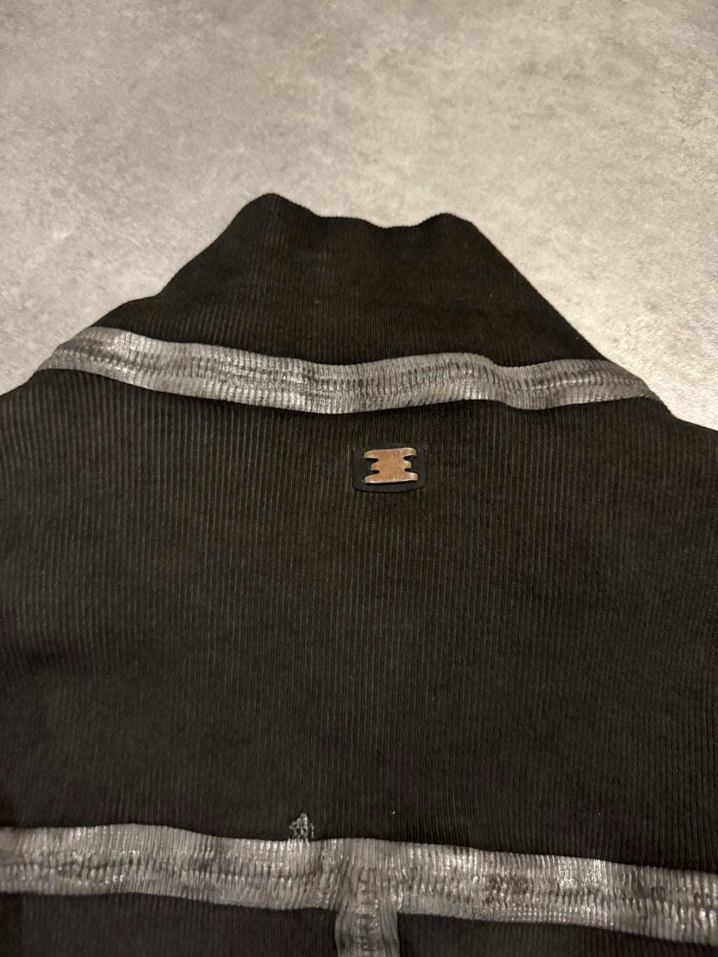 Isaac Sellam Humanoid Bande-Rib-Plomb Brut Zip-up Sweater (L/XL) - 8