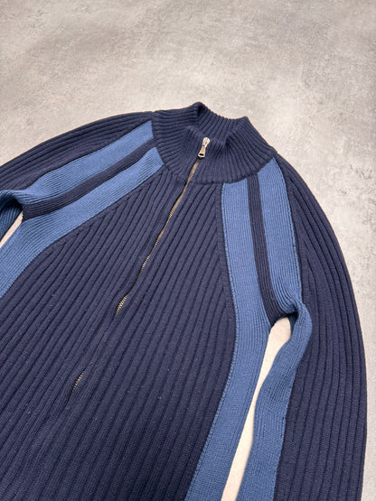 2000s Dolce & Gabbana Wool Ribbed Zip-Up (M)