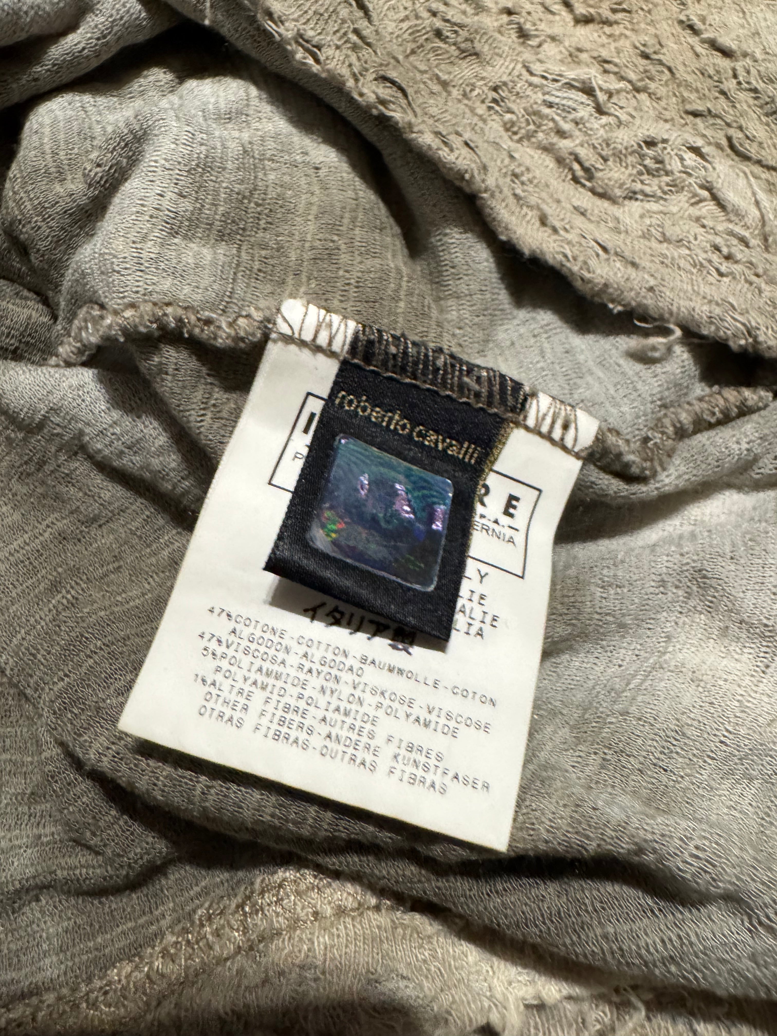 AW2003 Cavalli Destroyed Faded Stained Longsleeves