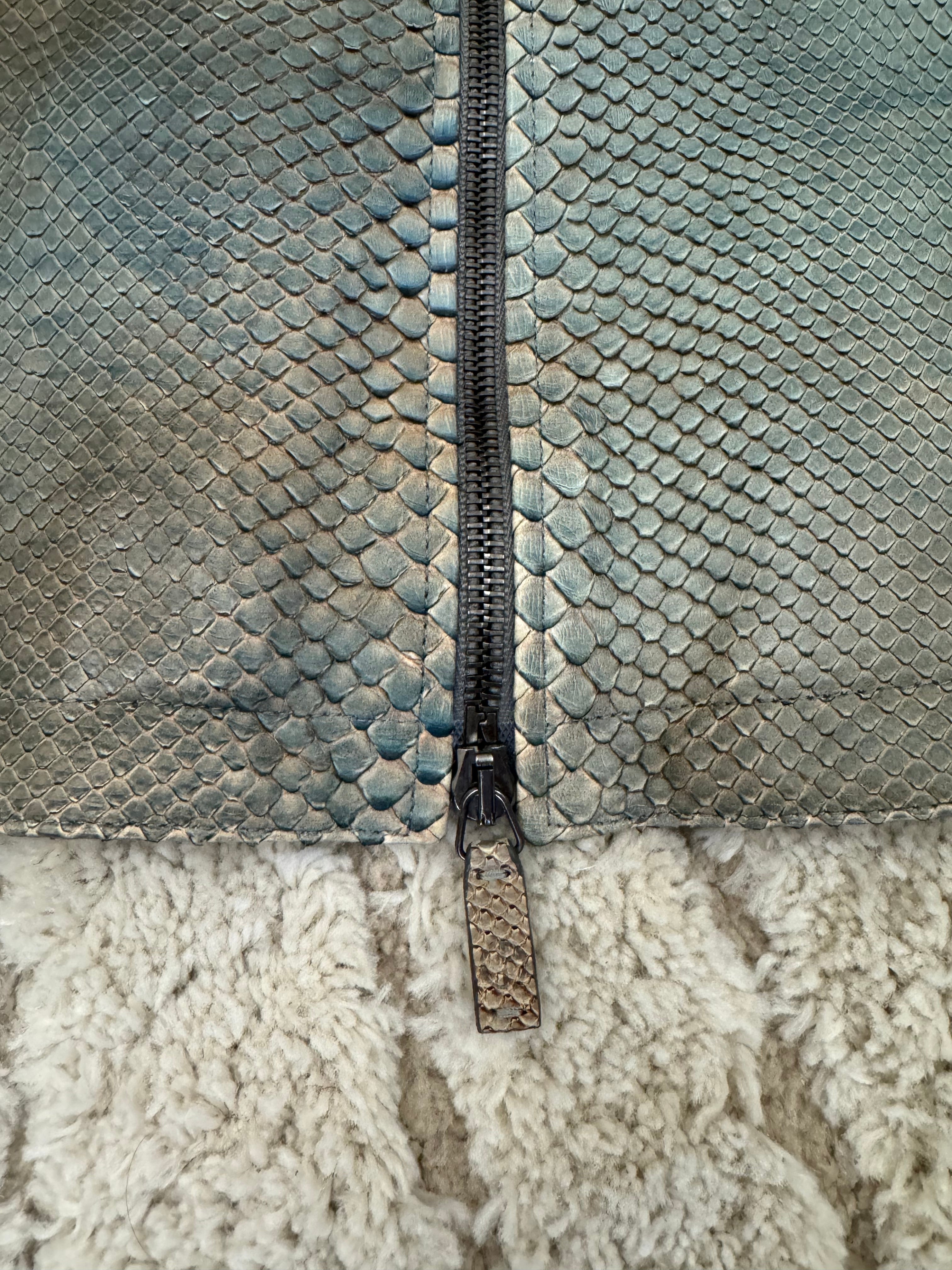 SS2011 Giorgio Armani Aurora Borealis Python Leather Jacket