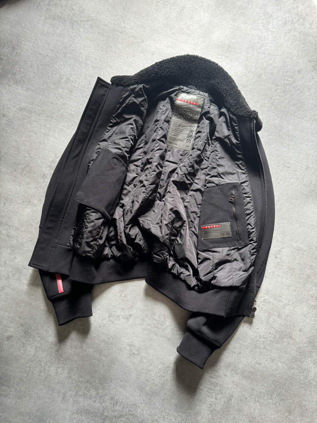 2000s Prada Black Minimalist Pure Jacket (M) - 3