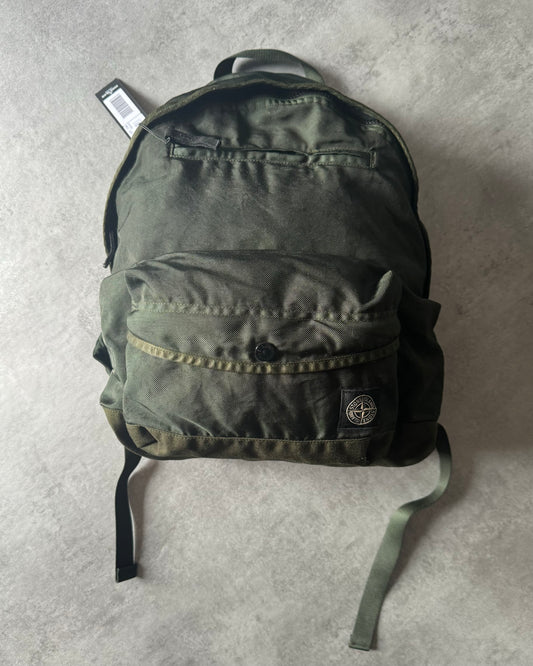 AW2021 Stone Island Olive Compass-Patch Backpack (OS) - 1