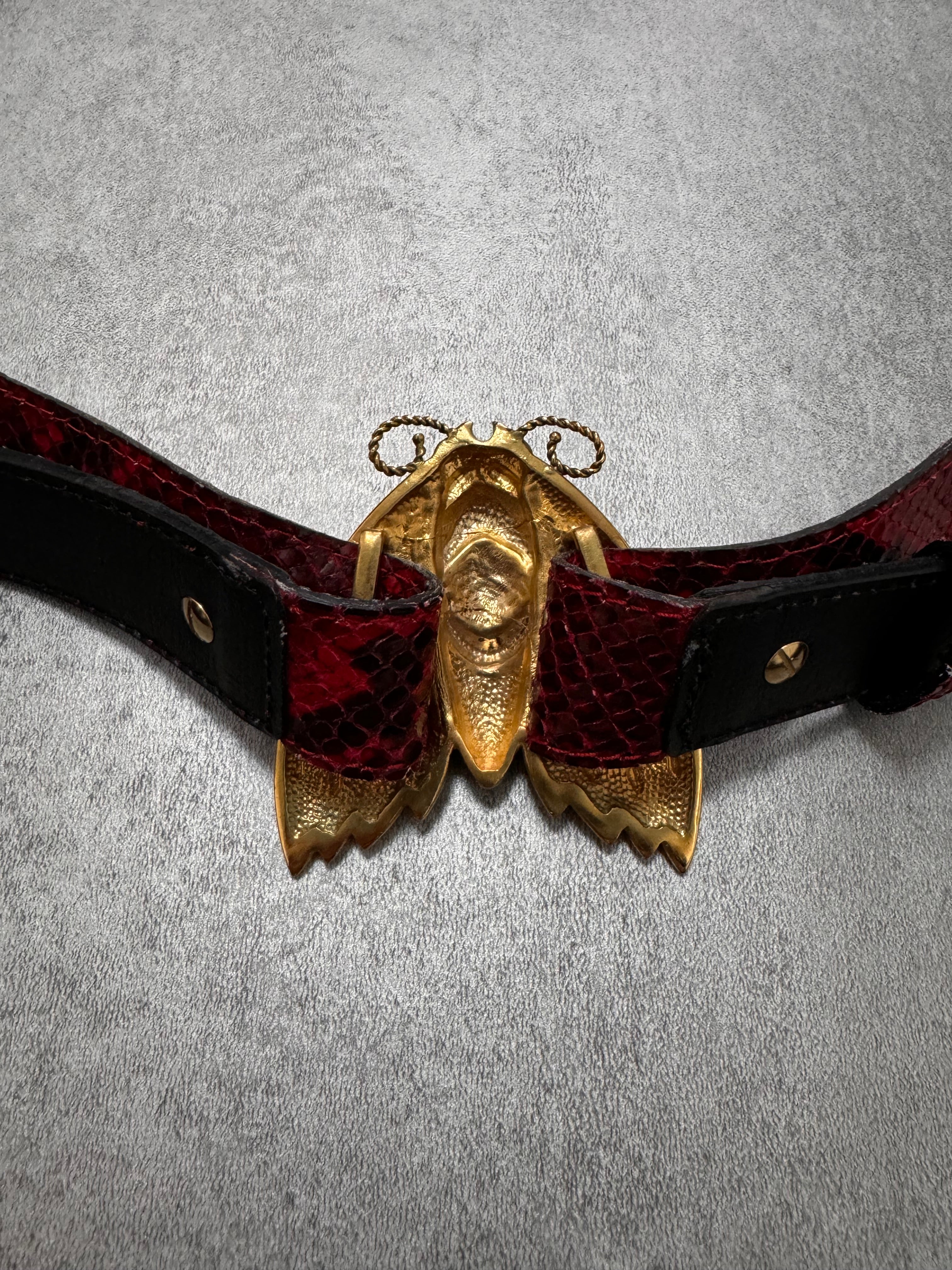 Roberto Cavalli Class Embellished Insect Belt