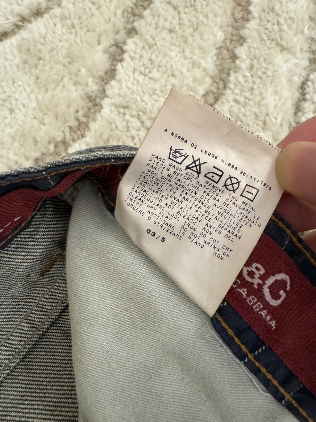 2003AW ドルチェ＆ガッバーナ ブルータルデニムパンツ(M)