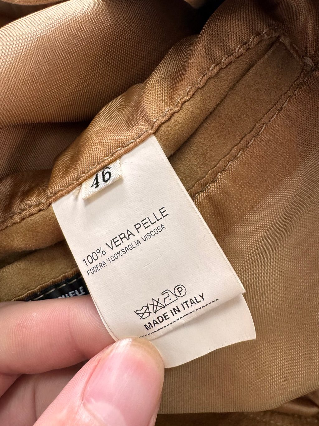 Daniele Alessandrini Caramel Suede Biker Jacket