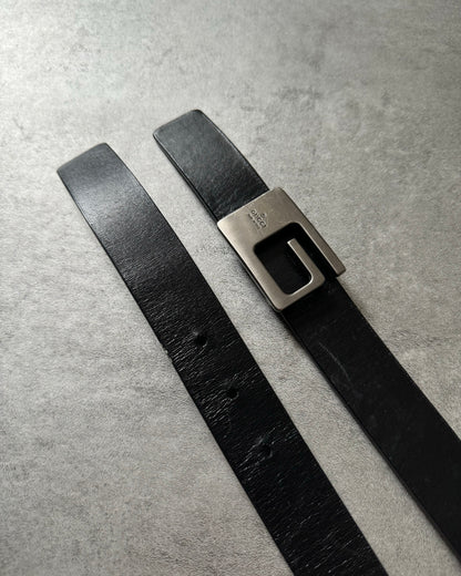 AW2001 Gucci by Tom Ford Black Leather Belt (OS) - 4