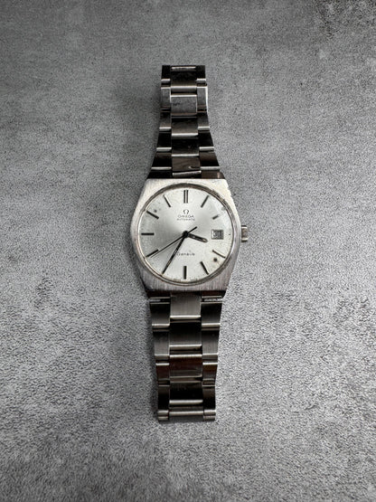 1972 Omega Genève Automatic Date Grey Dial 166.099 Watch (OS)