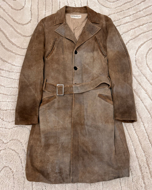 AW2003 Emporio Armani Suede Trench Coat with Button Closure (M/L)