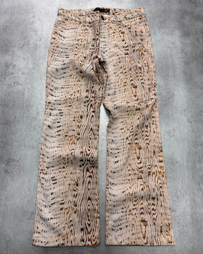 2000s Cavalli White Split Wood Pants (S)