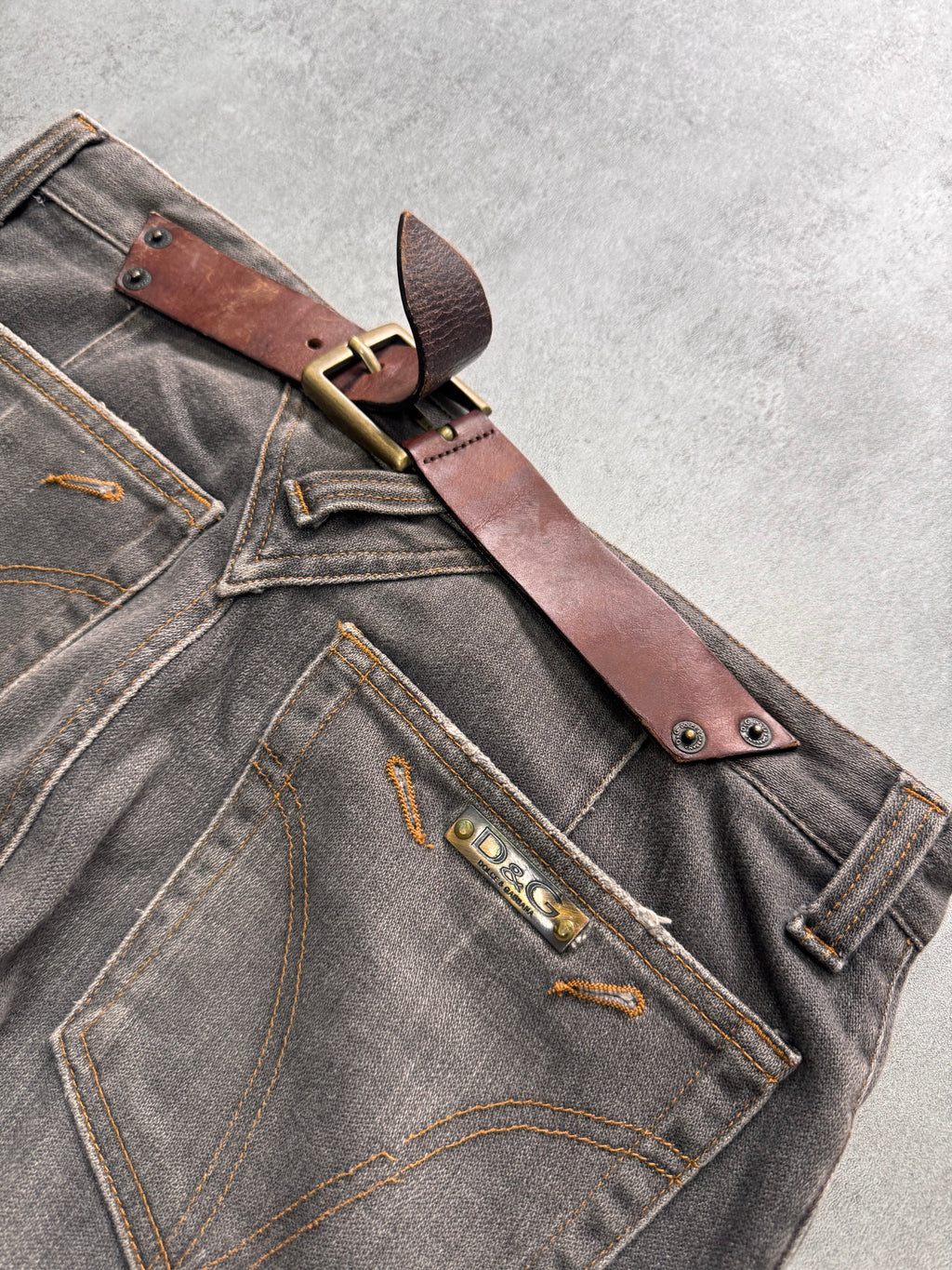 AW2003 Dolce & Gabbana Sun Faded Grey Denim Jeans