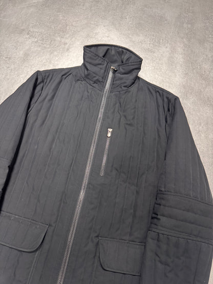 2000s Armani Padded Lines Black Coat (M)