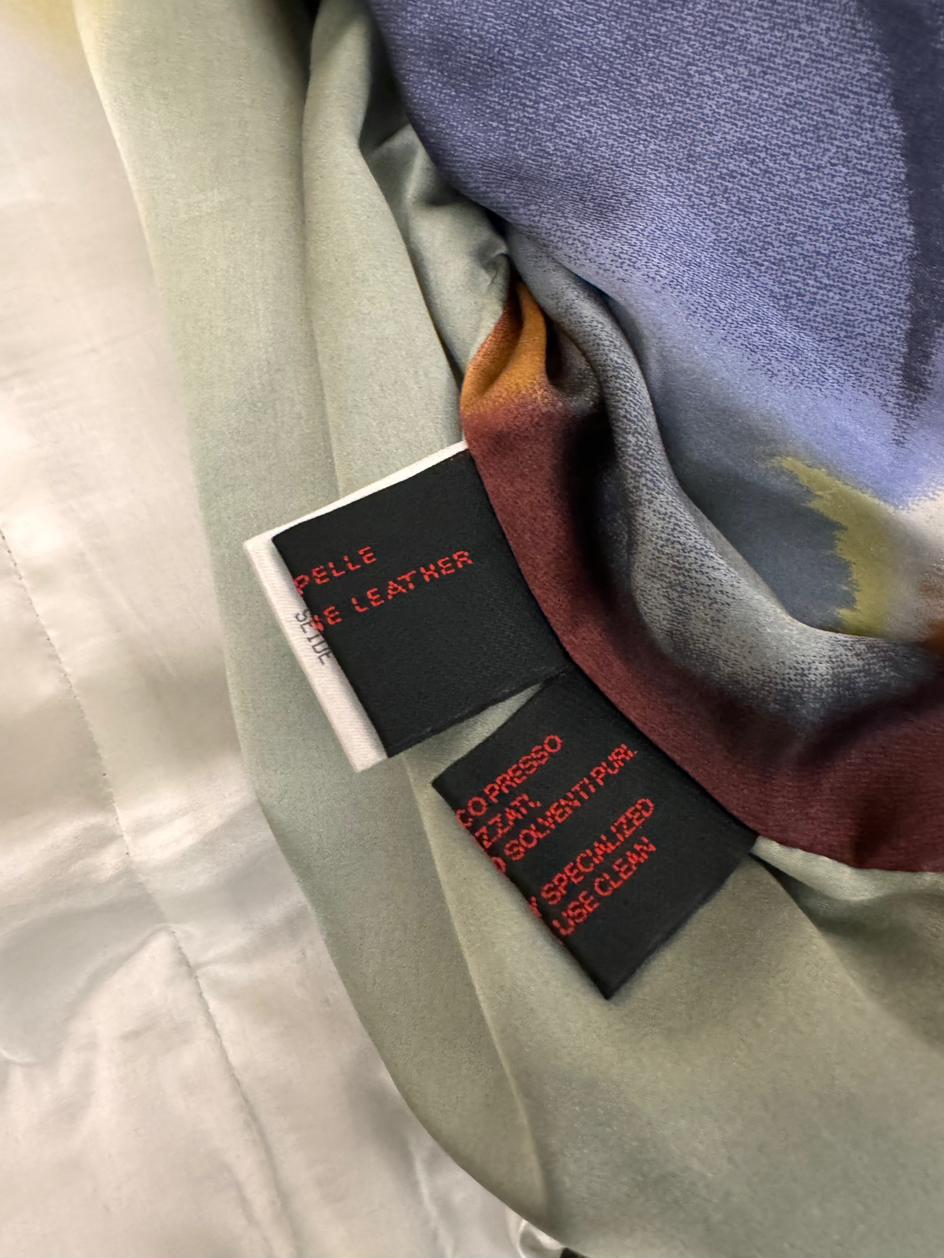 SS2000 Roberto Cavalli 手工短款仿旧皮夹克（S/M）