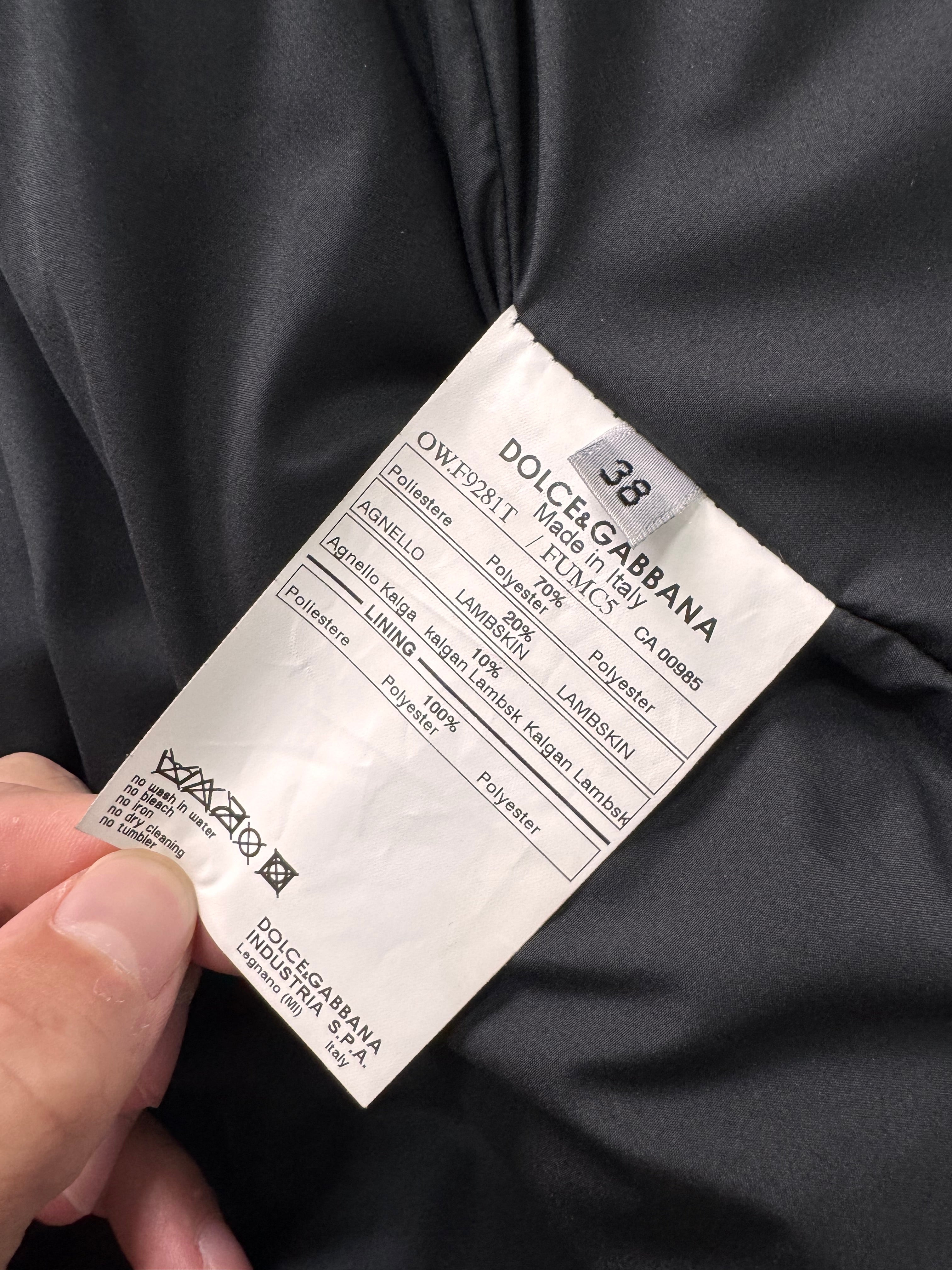 2000s Dolce & Gabbana Shearling Hybrid Bomber Jacket