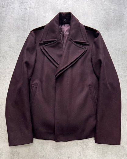 FW2014 Emporio Armani Faux Fur Burgundy Jacket (M)