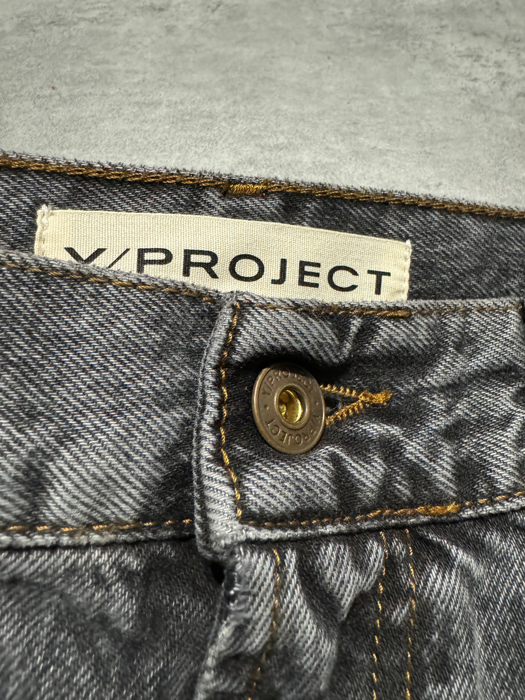 SS2023 Y/Project Cow-Boy Brut Grey Astro Denim Jeans (L) - 5