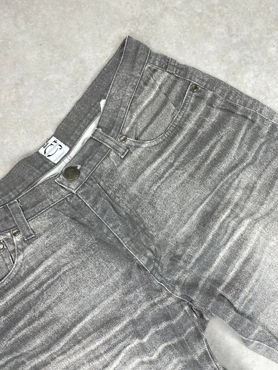 2000s Cavalli Jeans Grey Denim Metallic Whiskered Pants EQftIQAi 6