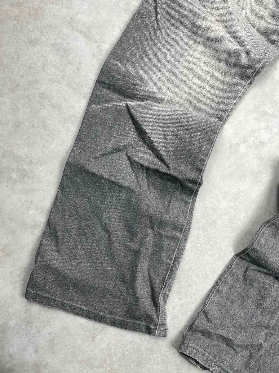 2000s Cavalli Jeans Grey Denim Metallic Whiskered Pants EQftIQAi 7