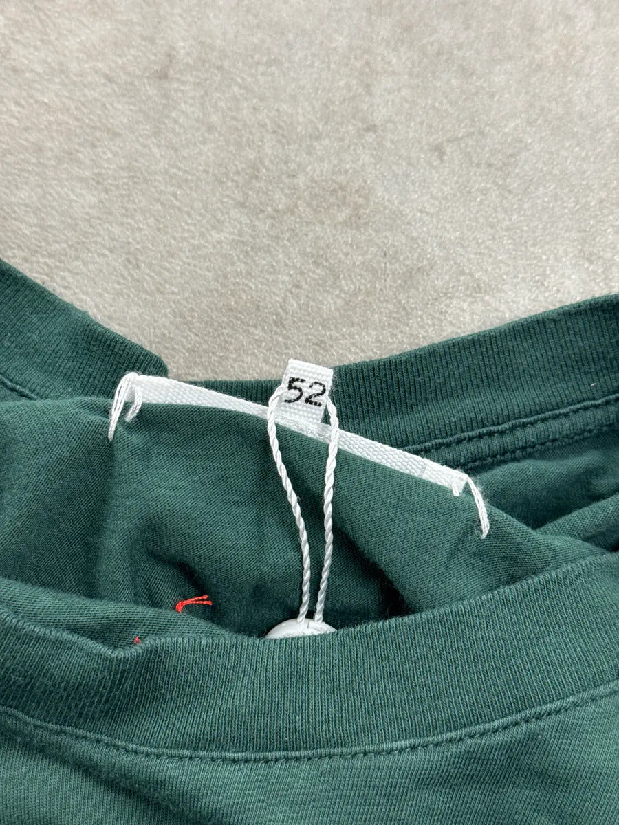 AW2021 Maison Margiela Green Minimalist Front Tab T-Shirt ETQjvcdM 9