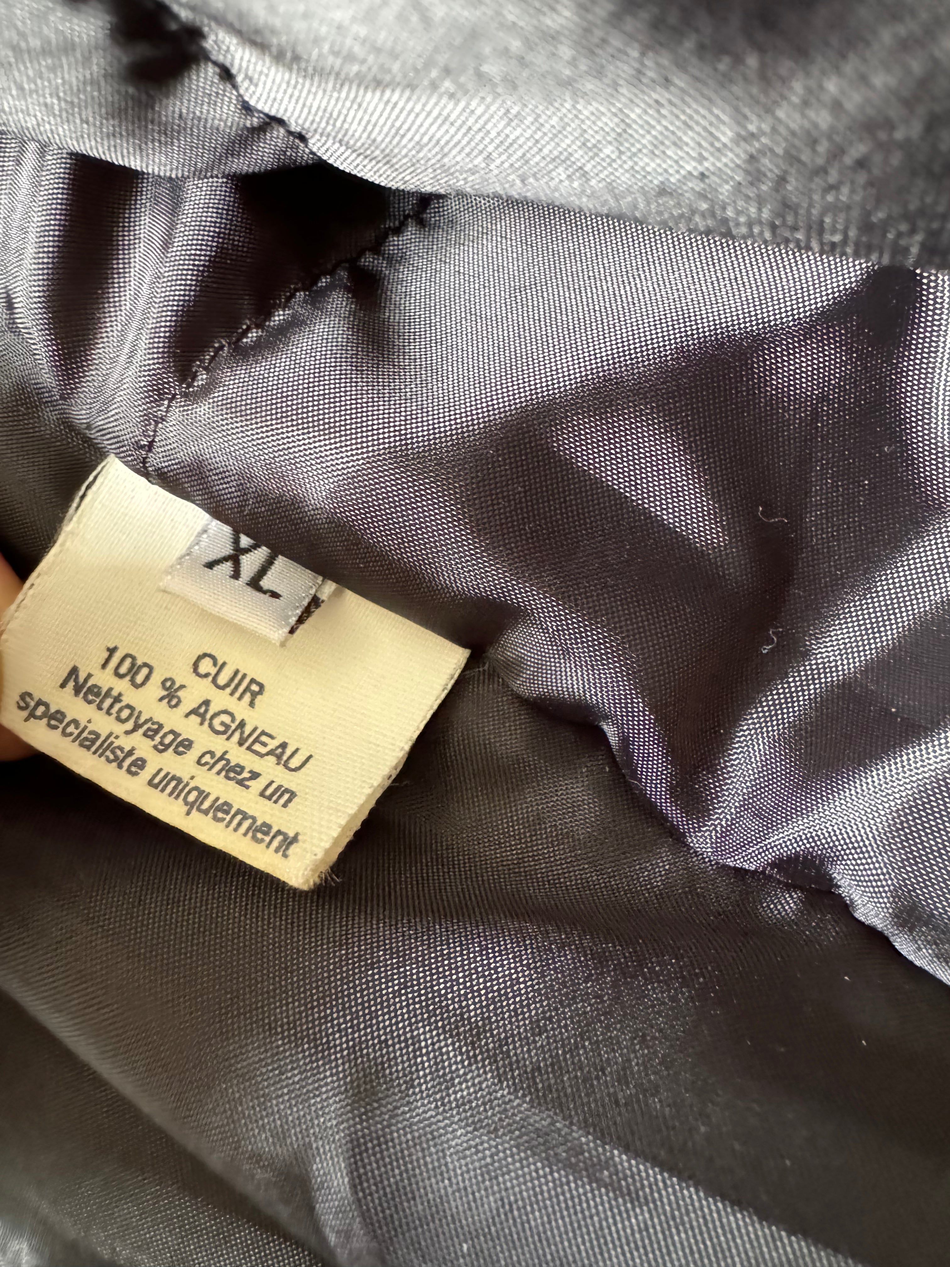 1990s Givenchy Black Premium Fine Leather Jacket  (XL) - 7