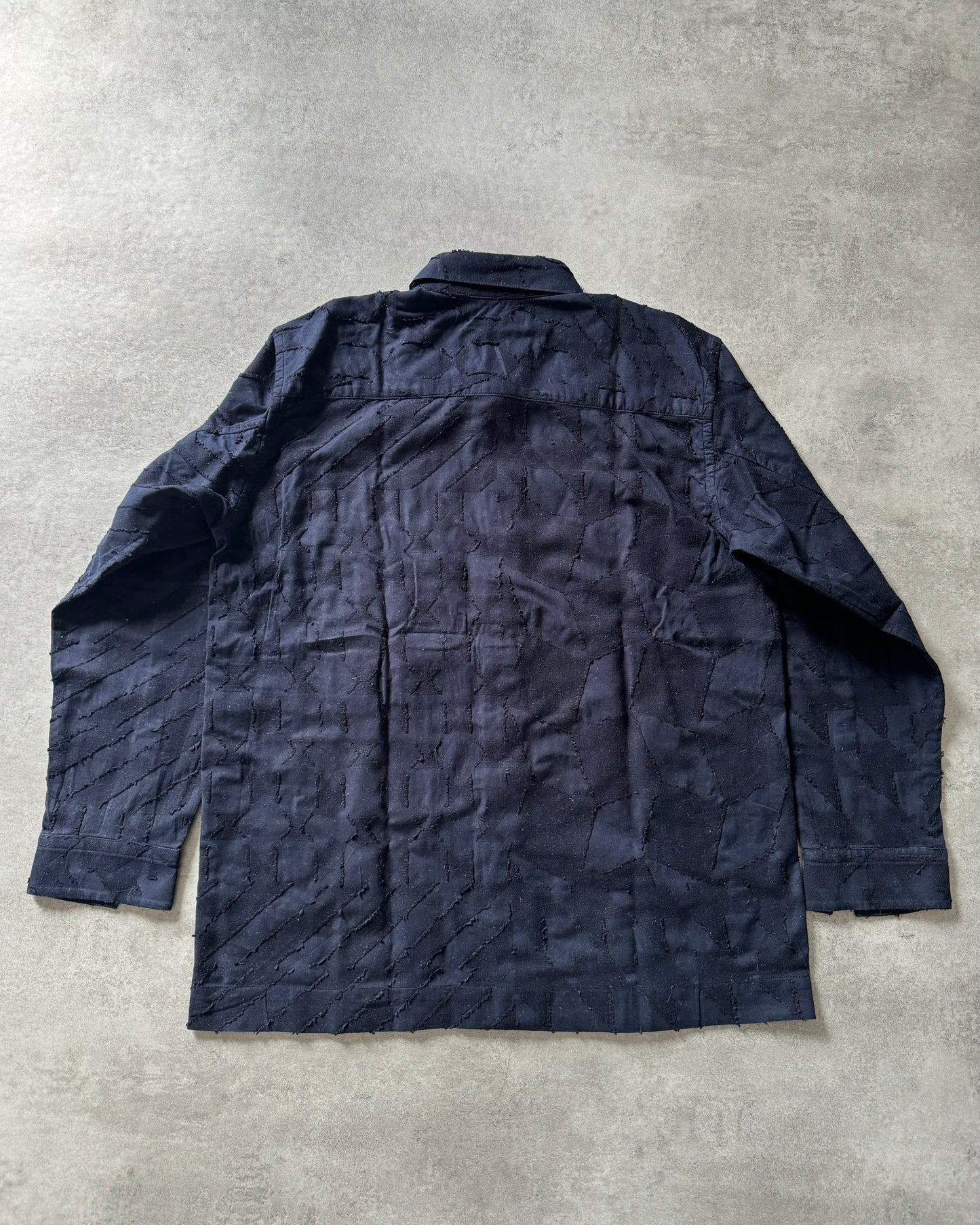 Issey Miyake Blue Deconstructed Geo Shirt (M) - 4