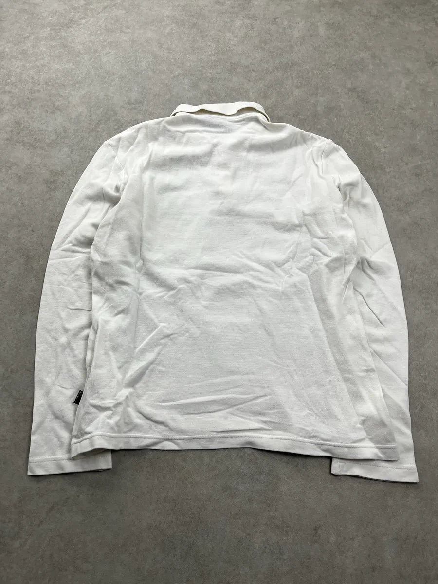 SS2012 Cavalli Royal Guard Tartan White Longsleeve Polo EbagDXsK 7