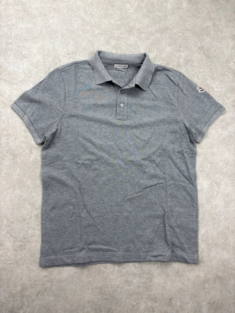 2019 Moncler Grey Logo Patch Polo Edyakcmr 0