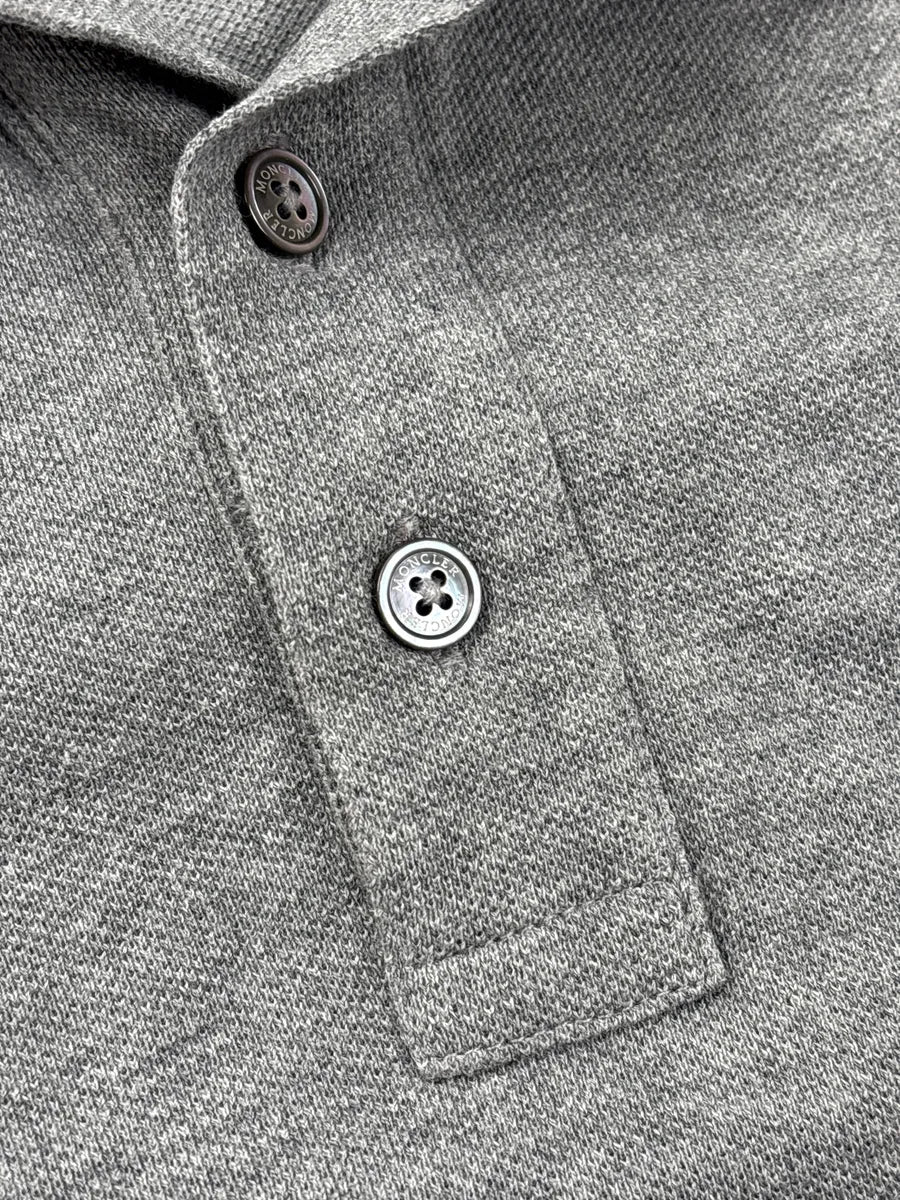 2019 Moncler Grey Logo Patch Polo Edyakcmr 6