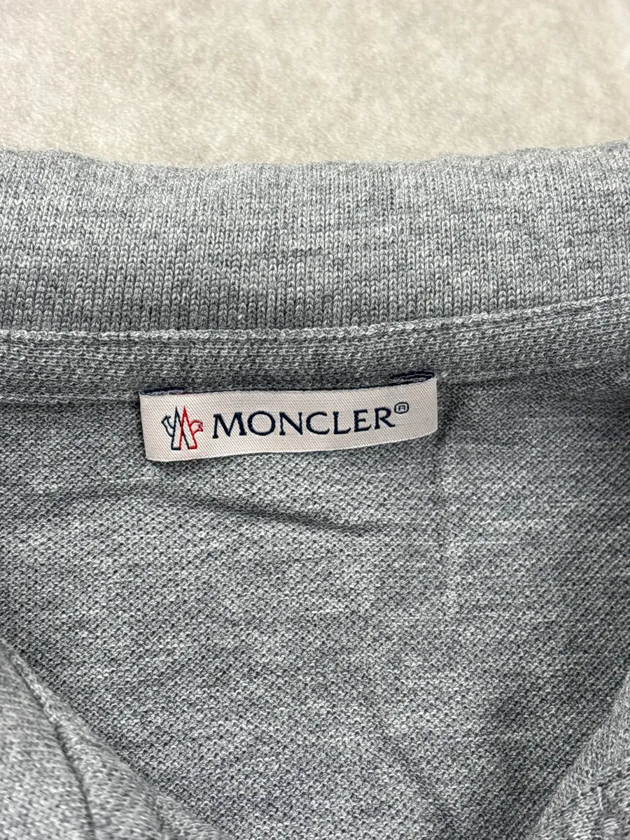 2019 Moncler Grey Logo Patch Polo Edyakcmr 8