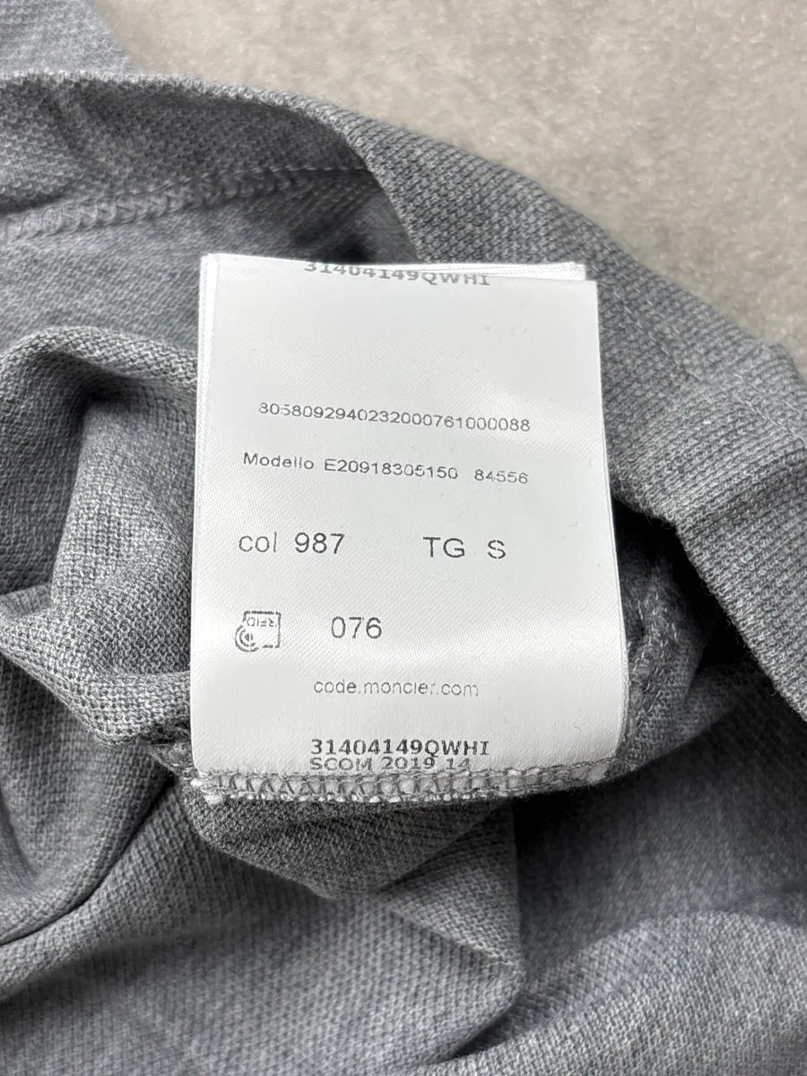 2019 Moncler Grey Logo Patch Polo Edyakcmr 11