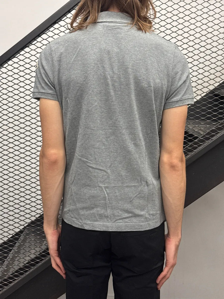 2019 Moncler Grey Logo Patch Polo Edyakcmr 2