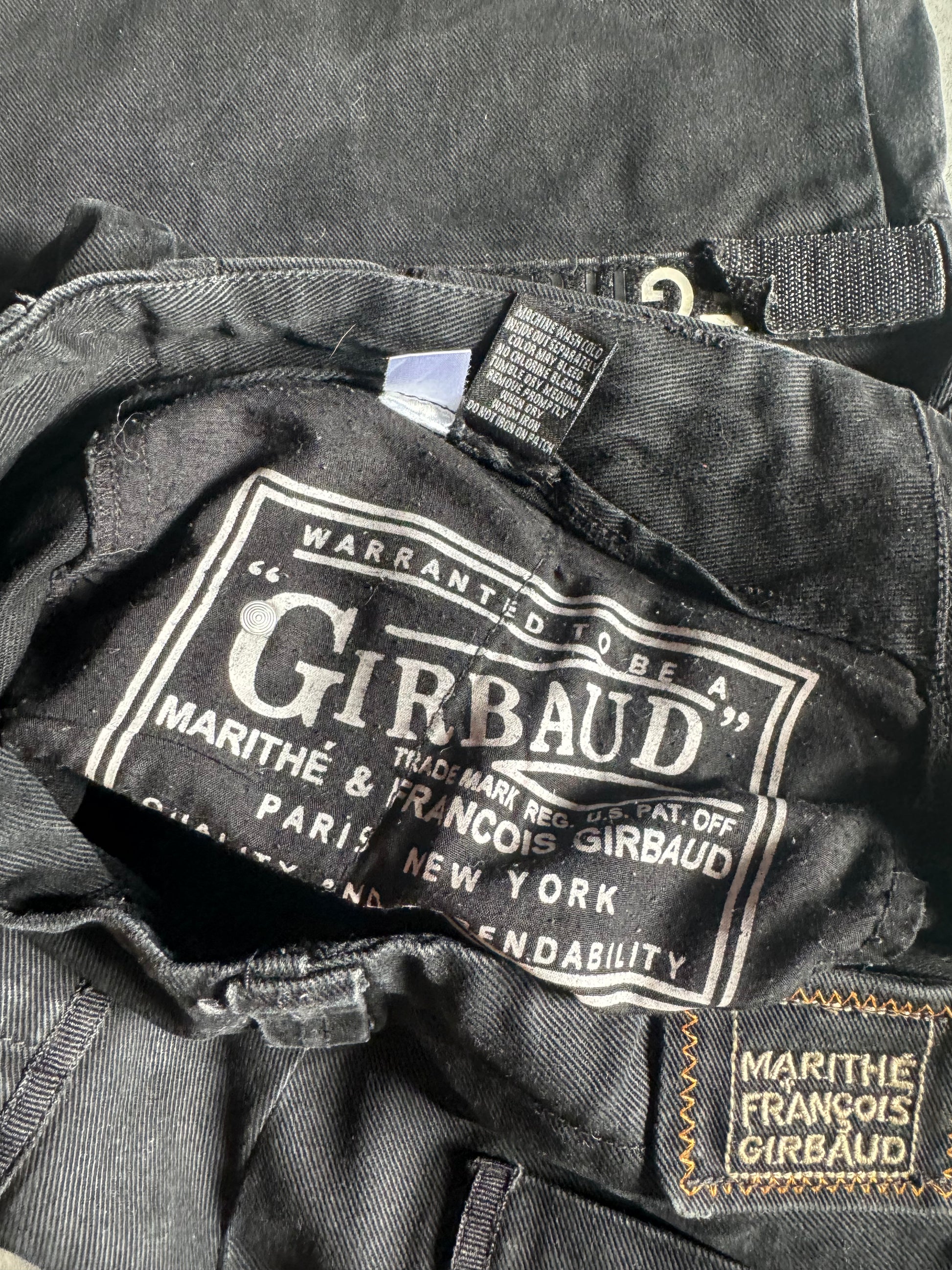 2000s Marithé + François Girbaud Black Cargo Shorts (XL) - 5