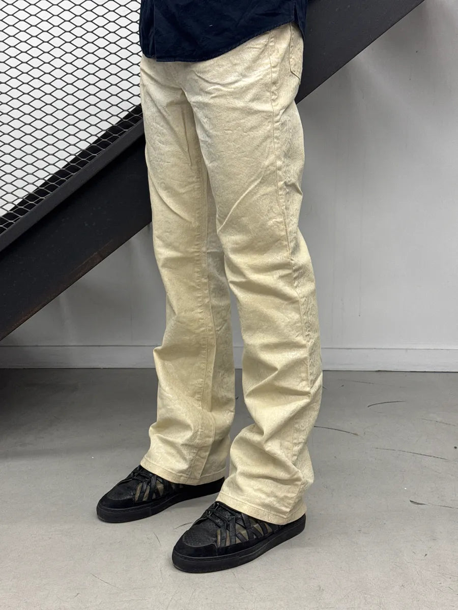 2000s Cavalli Beige Metallic Snake-Pattern Jeans EjGdcNJR 1