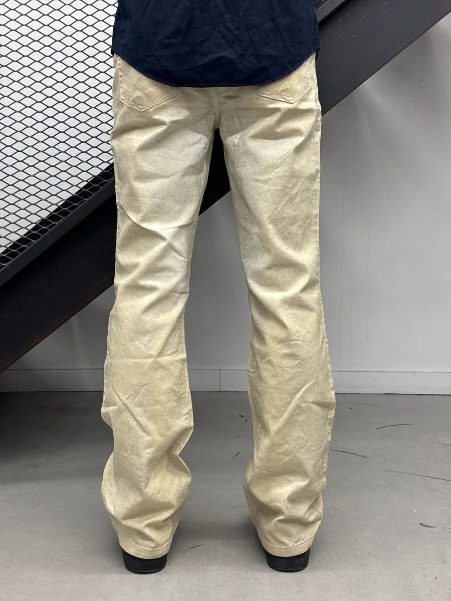 2000s Cavalli Beige Metallic Snake-Pattern Jeans EjGdcNJR 2