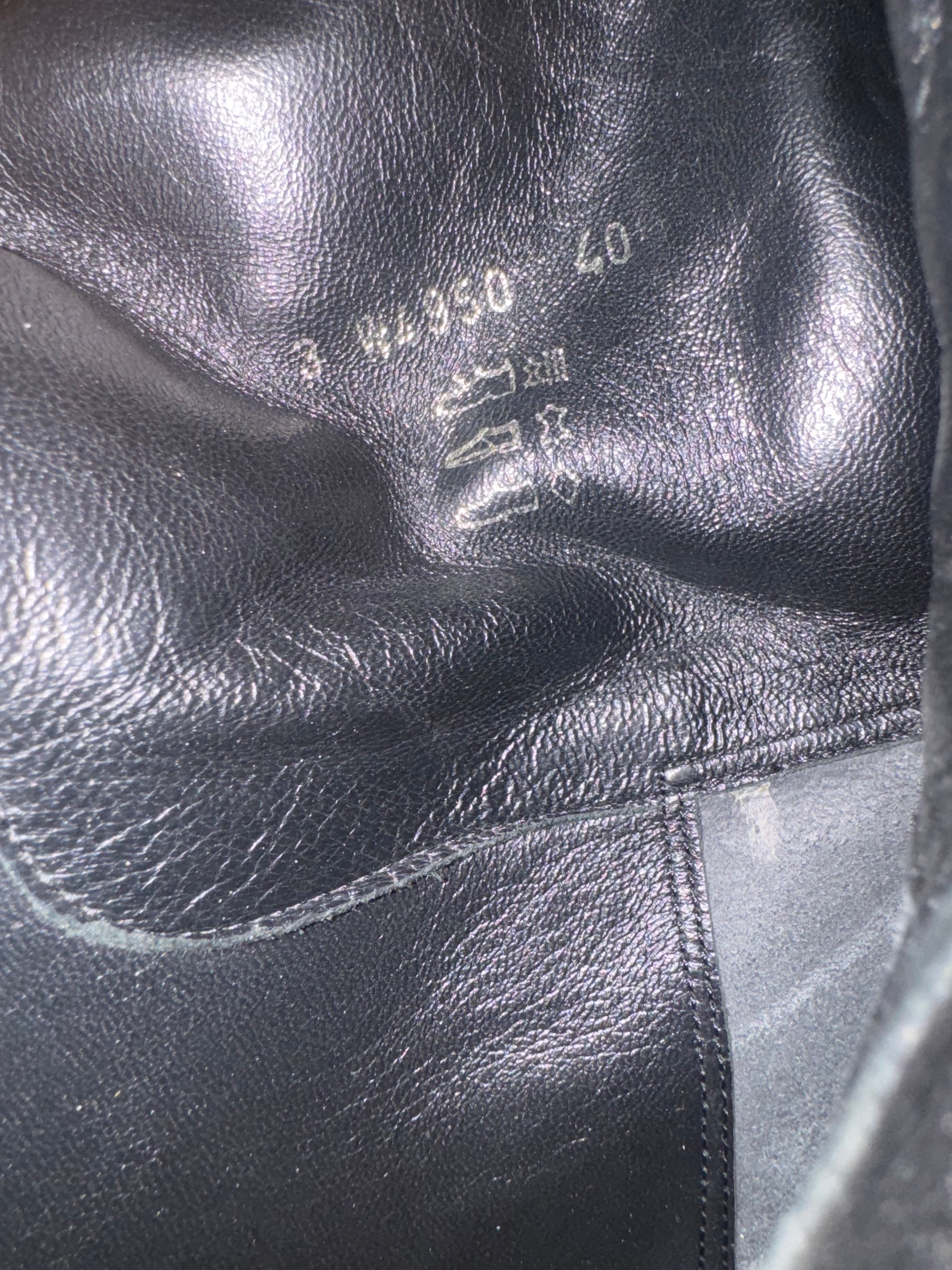 2000s Prada Black Biker Leather Moto Boots (41) - 4