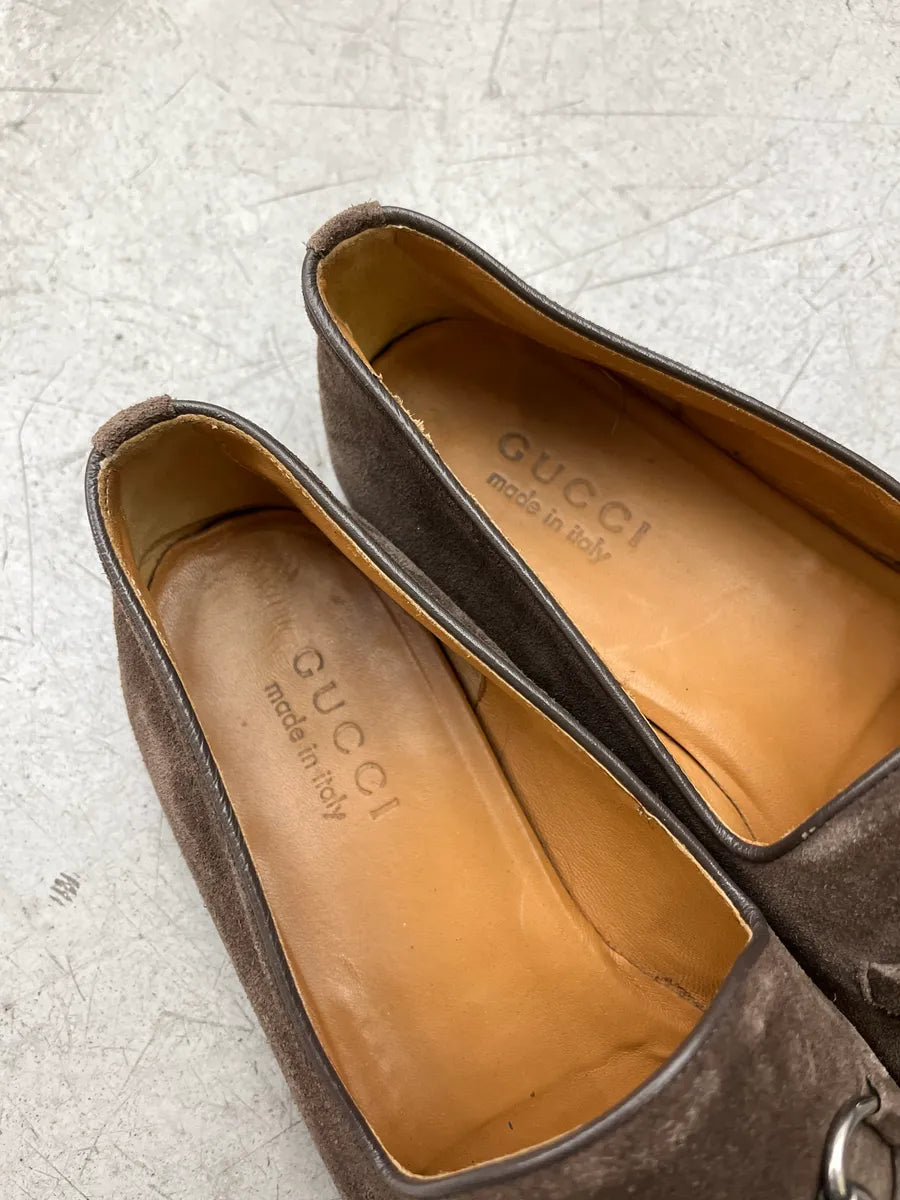 Gucci Horsebit Brown Suede Loafers ElDjmQuU 9