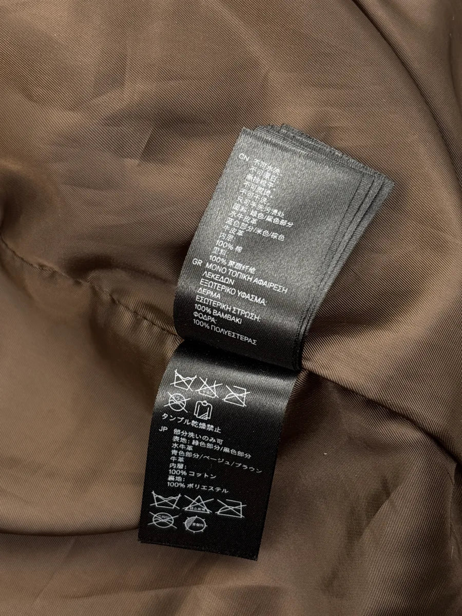 AW2012 Maison Margiela H&M Brown Leather Patchwork Belt Leather Jacket EorGokvH 15