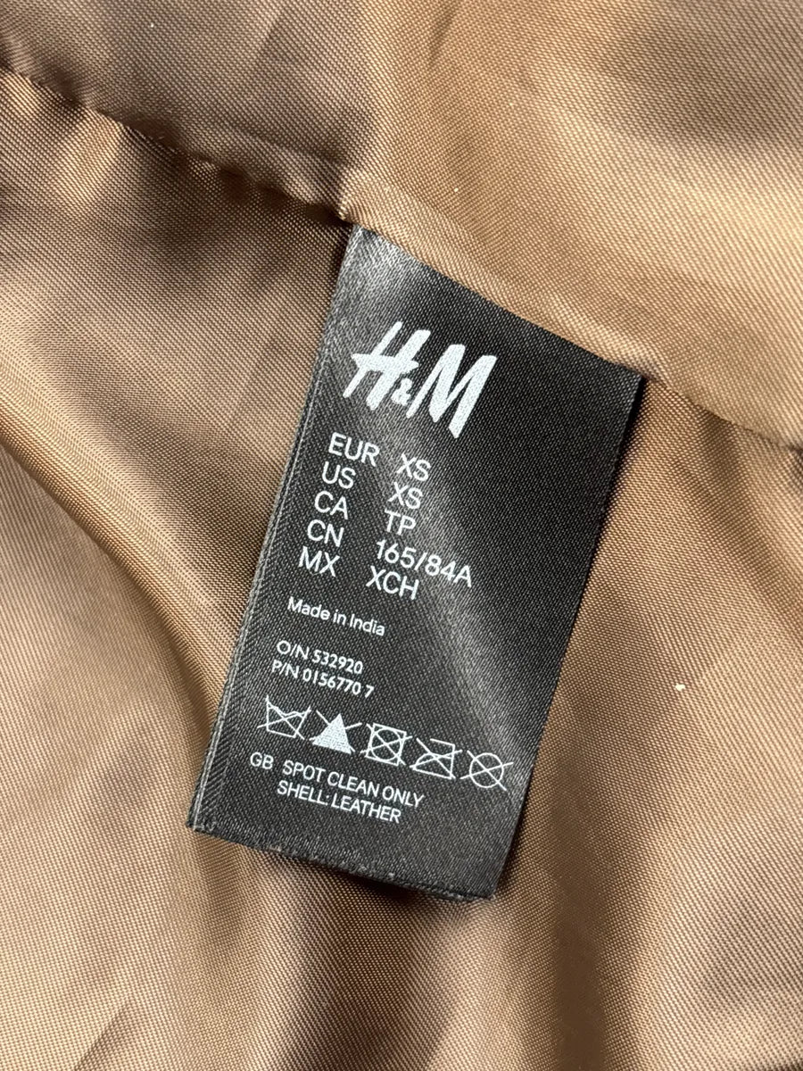 AW2012 Maison Margiela H&M Brown Leather Patchwork Belt Leather Jacket EorGokvH 13